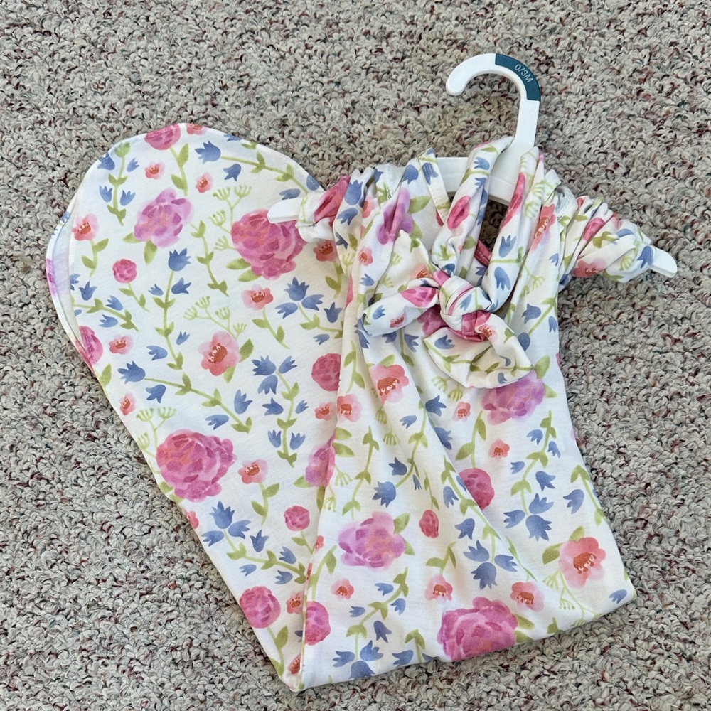Floral Pink & Lavender Kids One-Piece Romper